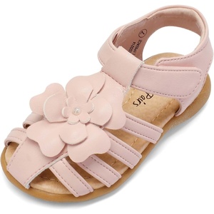 image:imageDREAM PAIRS Girls ToddlerLittle Kid ClosedToe Flower Summer Dress Sandals ShoesPink