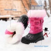 image:imageDREAM PAIRS Boys Girls Snow Boots WaterResistant Outdoor Warm Cozy AntiSlip Mid Calf Faux Fur Lining Insulated Winter Shoes for LittleBig KidsFuchsia