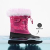 image:imageDREAM PAIRS Boys Girls Snow Boots WaterResistant Outdoor Warm Cozy AntiSlip Mid Calf Faux Fur Lining Insulated Winter Shoes for LittleBig KidsFuchsia