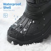 image:imageDREAM PAIRS Boys Girls Snow Boots WaterResistant Outdoor Warm Cozy AntiSlip Mid Calf Faux Fur Lining Insulated Winter Shoes for LittleBig KidsGreyBlack