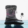 image:imageDREAM PAIRS Boys Girls Snow Boots WaterResistant Outdoor Warm Cozy AntiSlip Mid Calf Faux Fur Lining Insulated Winter Shoes for LittleBig KidsGreyMulti