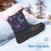 image:imageDREAM PAIRS Boys Girls Snow Boots WaterResistant Outdoor Warm Cozy AntiSlip Mid Calf Faux Fur Lining Insulated Winter Shoes for LittleBig KidsNavyFuchsia
