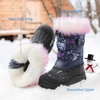 image:imageDREAM PAIRS Boys Girls Snow Boots WaterResistant Outdoor Warm Cozy AntiSlip Mid Calf Faux Fur Lining Insulated Winter Shoes for LittleBig KidsNavyFuchsia