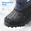 image:imageDREAM PAIRS Boys Girls Snow Boots WaterResistant Outdoor Warm Cozy AntiSlip Mid Calf Faux Fur Lining Insulated Winter Shoes for LittleBig KidsNavyFuchsia