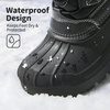 image:imageDREAM PAIRS Boys Girls Snow Boots Waterproof Outdoor Warm Cozy AntiSlip Mid Calf Faux Fur Lining Winter Shoes for LittleBig KidsBlack