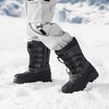 image:imageDREAM PAIRS Boys Girls Snow Boots Waterproof Outdoor Warm Cozy AntiSlip Mid Calf Faux Fur Lining Winter Shoes for LittleBig KidsBlack