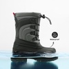 image:imageDREAM PAIRS Boys Girls Snow Boots Waterproof Outdoor Warm Cozy AntiSlip Mid Calf Faux Fur Lining Winter Shoes for LittleBig KidsBlackGreyRed