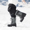 image:imageDREAM PAIRS Boys Girls Snow Boots Waterproof Outdoor Warm Cozy AntiSlip Mid Calf Faux Fur Lining Winter Shoes for LittleBig KidsBlackGreyRed