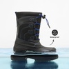 image:imageDREAM PAIRS Boys Girls Snow Boots Waterproof Outdoor Warm Cozy AntiSlip Mid Calf Faux Fur Lining Winter Shoes for LittleBig KidsBlackGreyRoyal