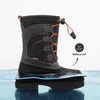 image:imageDREAM PAIRS Boys Girls Snow Boots Waterproof Outdoor Warm Cozy AntiSlip Mid Calf Faux Fur Lining Winter Shoes for LittleBig KidsNavyGreyOrange