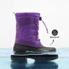 image:imageDREAM PAIRS Boys Girls Snow Boots Waterproof Outdoor Warm Cozy AntiSlip Mid Calf Faux Fur Lining Winter Shoes for LittleBig KidsPurple