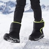 image:imageDREAM PAIRS Kids Waterproof Snow Boots with Hook and Loop Mid Calf Faux Fur Lining Winter BootsBlack