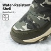 image:imageDREAM PAIRS Kids Waterproof Snow Boots with Hook and Loop Mid Calf Faux Fur Lining Winter BootsCamoGreen