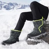 image:imageDREAM PAIRS Kids Waterproof Snow Boots with Hook and Loop Mid Calf Faux Fur Lining Winter BootsCamouflageGray