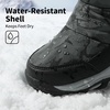 image:imageDREAM PAIRS Kids Waterproof Snow Boots with Hook and Loop Mid Calf Faux Fur Lining Winter BootsCamouflageGray