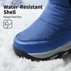 image:imageDREAM PAIRS Kids Waterproof Snow Boots with Hook and Loop Mid Calf Faux Fur Lining Winter BootsRoyal Blue