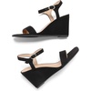 image:imageDREAM PAIRS Womens Casual Dressy Wedge Sandals Cute Square Toe and Buckle Ankle Strappy Slingback Wedding ShoesBlackSuede