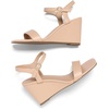 image:imageDREAM PAIRS Womens Casual Dressy Wedge Sandals Cute Square Toe and Buckle Ankle Strappy Slingback Wedding ShoesNude