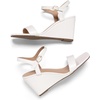 image:imageDREAM PAIRS Womens Casual Dressy Wedge Sandals Cute Square Toe and Buckle Ankle Strappy Slingback Wedding ShoesWhite