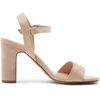image:imageDREAM PAIRS Womens Chunky Heels Open Toe Ankle Strap High Block Comfy Dress Heel Sandals Pumps ShoesNudeSuede