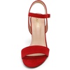 image:imageDREAM PAIRS Womens Chunky Heels Open Toe Ankle Strap High Block Comfy Dress Heel Sandals Pumps ShoesRedSuede