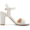 image:imageDREAM PAIRS Womens Chunky Heels Open Toe Ankle Strap High Block Comfy Dress Heel Sandals Pumps ShoesWhitePu