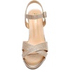 image:imageDREAM PAIRS Womens Chunky Heels Open Toe Ankle Strap Sparkly Heels Pump SandalsChampagneGlitter