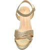 image:imageDREAM PAIRS Womens Chunky Heels Open Toe Ankle Strap Sparkly Heels Pump SandalsGoldGlitter