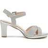 image:imageDREAM PAIRS Womens Chunky Heels Open Toe Ankle Strap Sparkly Heels Pump SandalsSilverGlitter
