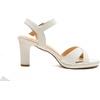 image:imageDREAM PAIRS Womens Chunky Heels Open Toe Ankle Strap Sparkly Heels Pump SandalsWhitePu