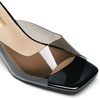 image:imageDREAM PAIRS Womens Clear Heeled Sandals Square Toe Transparent Stiletto Mules Slip on Wedding Dress ShoesAll Blackclear