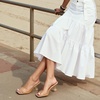 image:imageDREAM PAIRS Womens Clear Heeled Sandals Square Toe Transparent Stiletto Mules Slip on Wedding Dress ShoesAll Nudeclear