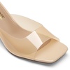image:imageDREAM PAIRS Womens Clear Heeled Sandals Square Toe Transparent Stiletto Mules Slip on Wedding Dress ShoesAll Nudeclear