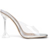 image:imageDREAM PAIRS Womens Clear Heeled Sandals Square Toe Transparent Stiletto Mules Slip on Wedding Dress ShoesClear