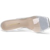 image:imageDREAM PAIRS Womens Clear Heeled Sandals Square Toe Transparent Stiletto Mules Slip on Wedding Dress ShoesClear