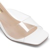 image:imageDREAM PAIRS Womens Clear Heeled Sandals Square Toe Transparent Stiletto Mules Slip on Wedding Dress ShoesWhiteClear