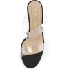 image:imageDREAM PAIRS Womens Clear Two Strap Open Toe High Heels Block Chunky Slip on Platform Comfortable Dress Heeled SandalsBlackClear