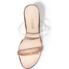 image:imageDREAM PAIRS Womens Clear Two Strap Open Toe High Heels Block Chunky Slip on Platform Comfortable Dress Heeled SandalsChampagnerhinestone
