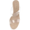 image:imageDREAM PAIRS Womens Clear Two Strap Open Toe High Heels Block Chunky Slip on Platform Comfortable Dress Heeled SandalsNudeClear