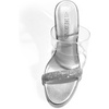 image:imageDREAM PAIRS Womens Clear Two Strap Open Toe High Heels Block Chunky Slip on Platform Comfortable Dress Heeled SandalsSilverclear