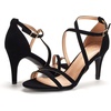 image:imageDREAM PAIRS Womens Fashion Stilettos Open Toe Pump Heel SandalsBlackNubuck