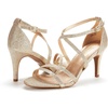 image:imageDREAM PAIRS Womens Fashion Stilettos Open Toe Pump Heel SandalsGoldGlitter