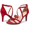 image:imageDREAM PAIRS Womens Fashion Stilettos Open Toe Pump Heel SandalsRedsuede