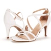 image:imageDREAM PAIRS Womens Fashion Stilettos Open Toe Pump Heel SandalsWhitePu