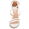 image:imageDREAM PAIRS Womens Fashion Stilettos Open Toe Pump Heel SandalsWhitePu