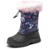 image:imageDREAM PAIRS Boys Girls Snow Boots WaterResistant Outdoor Warm Cozy AntiSlip Mid Calf Faux Fur Lining Insulated Winter Shoes for LittleBig KidsNavyFuchsia