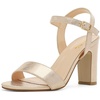 image:imageDREAM PAIRS Womens Chunky Heels Open Toe Ankle Strap High Block Comfy Dress Heel Sandals Pumps ShoesGold