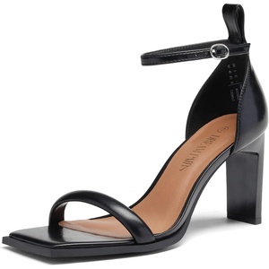 image:imageDREAM PAIRS Black High Heels Chunky Block Square Toe Heels for Women Sexy Dressy Open Toe Chain Heel Sandals Size 8 SDHS2231W