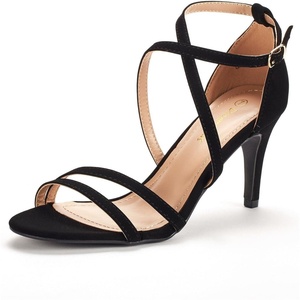 image:imageDREAM PAIRS Womens Fashion Stilettos Open Toe Pump Heel SandalsBlackNubuck
