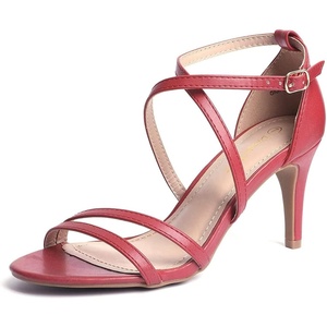 image:imageDREAM PAIRS Womens Fashion Stilettos Open Toe Pump Heel SandalsRedPu